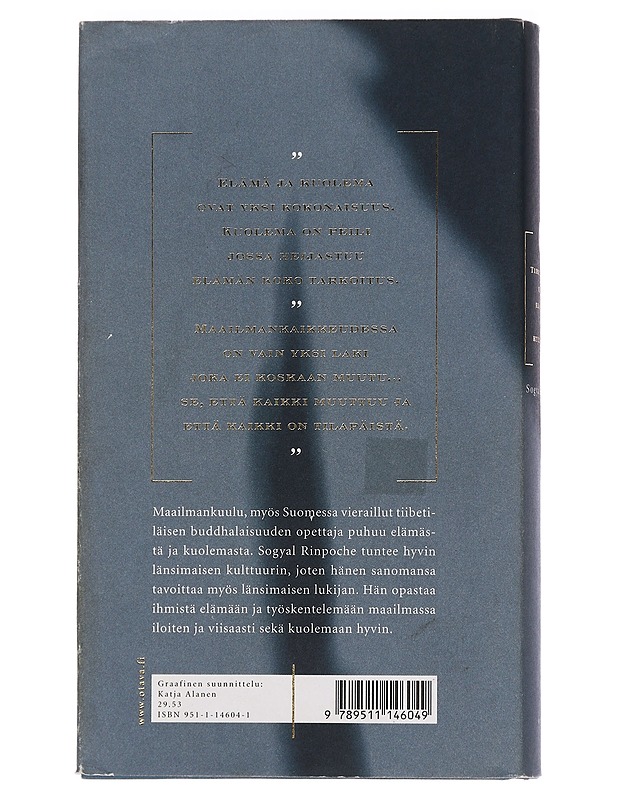 Tiibetiläinen kirja elämästä ja kuolemasta - Sogyal, Rinpoche - Tietokirjat ja oppaat - 10105459181 - 1