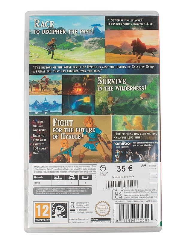 NINTENDO The Legend of Zelda: Breath of the Wild - Konsolit ja konsolipelit - 10105459189 - 1
