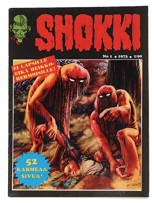 SHOKKI - No 1, 1973 (Ei lapsille eikä heikkohermoisille!) - Harrastekirjat - 10105459300 - 0