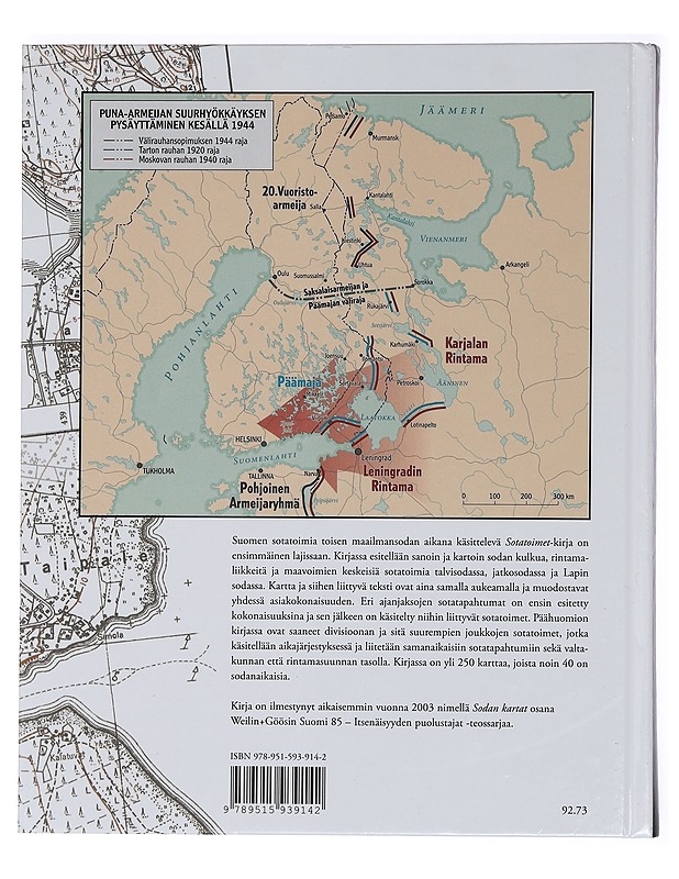 Sotatoimet : Suomen sotien 1939-45 kulku kartoin - Raunio, Ari - Historiakirjat - 10105459312 - 1