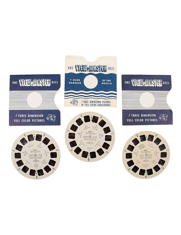 VIEW-MASTER 890 BUTTERFLIES OF NORTH AMERICA stereoskooppikiekot, 3 kpl - Muut sisustustavarat - 10105459314 - 0