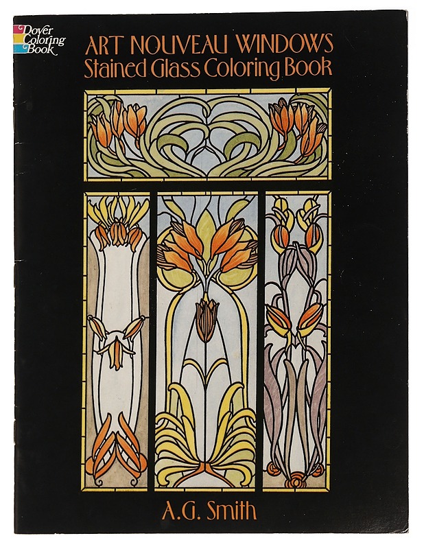 Art Nouveau Windows Stained Glass Coloring Book - Harrastekirjat - 10105459321 - 0