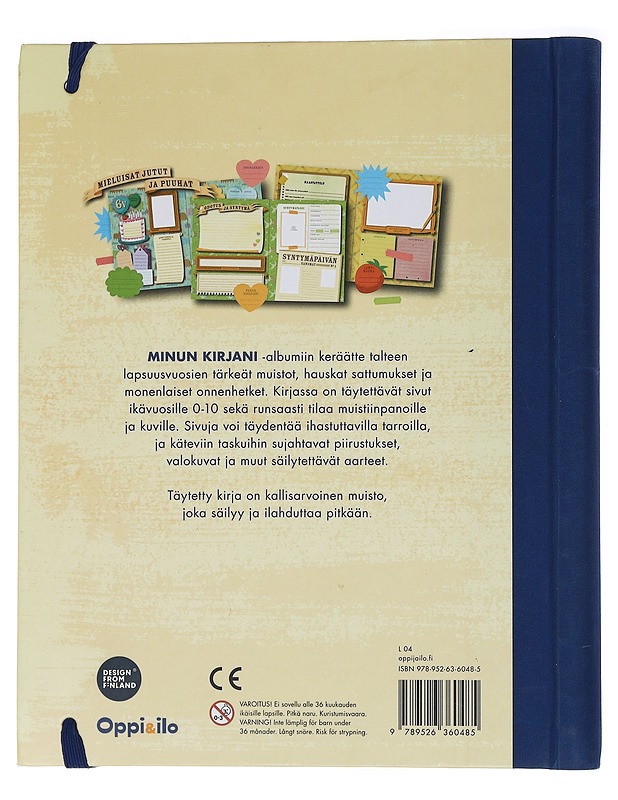 Minun kirjani 0-10 v : täytettävä kirja lapsuusajan muistoille - Harrastekirjat - 10105459377 - 1