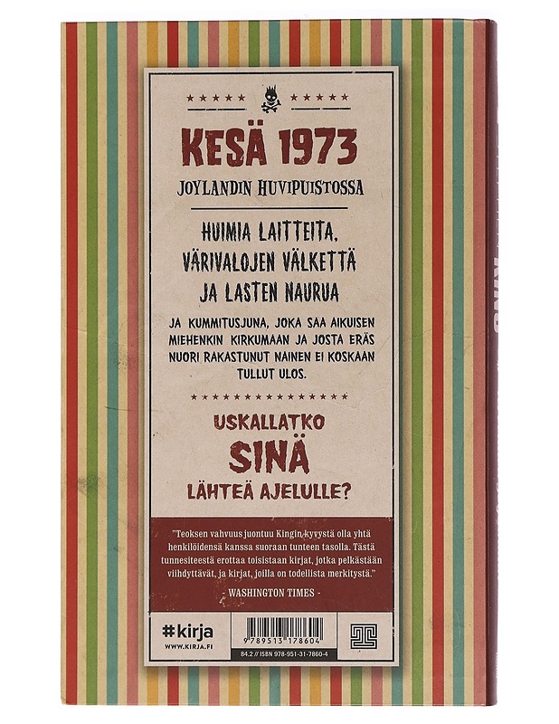 Tervetuloa Joylandiin - King, Stephen - Jännitys ja dekkarit - 10105459390 - 1