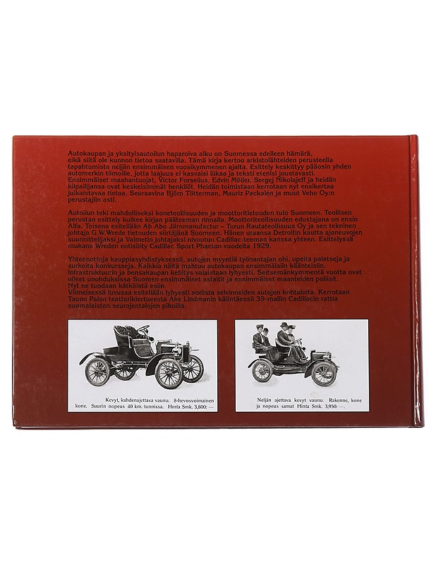 Autoilumme 1900-39 ja Cadillac - Antti Päärni - Historiakirjat - 10105459404 - 1