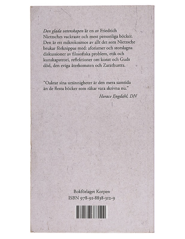 Den glada vetenskapen - Nietzsche, Friedrich - Tietokirjat ja oppaat - 10105459498 - 1