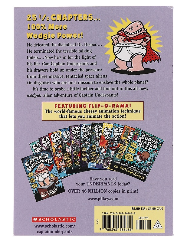 Captain Underpants and the Invasionof theInceribly Naughty Cafeteria Ladies from Outer Space - Pilkey, Dav - Nuorten kirjat - 10105459574 - 1