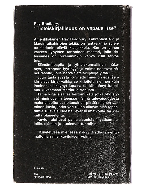 Kuvitettu mies - Bradbury, Ray - Fantasia- ja scifi - 10105459697 - 1