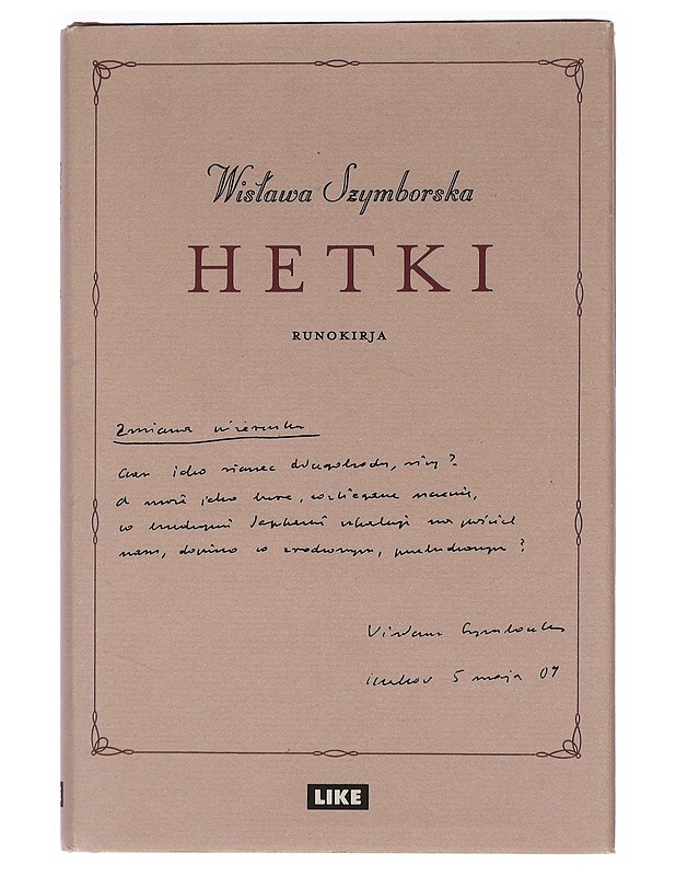 Hetki - Szymborska, Wislawa - Kaunokirjallisuus - 10105459735 - 0