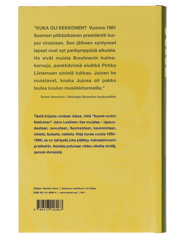 Siinäpä tärkeimmät : Edellinen osa, E. CH - Leskinen Juice - Elämäkerrat ja muistelmat - 10105459873 - 1