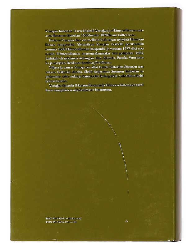 Vanajan historia II - Raili Rytkönen - Historiakirjat - 10105459913 - 1