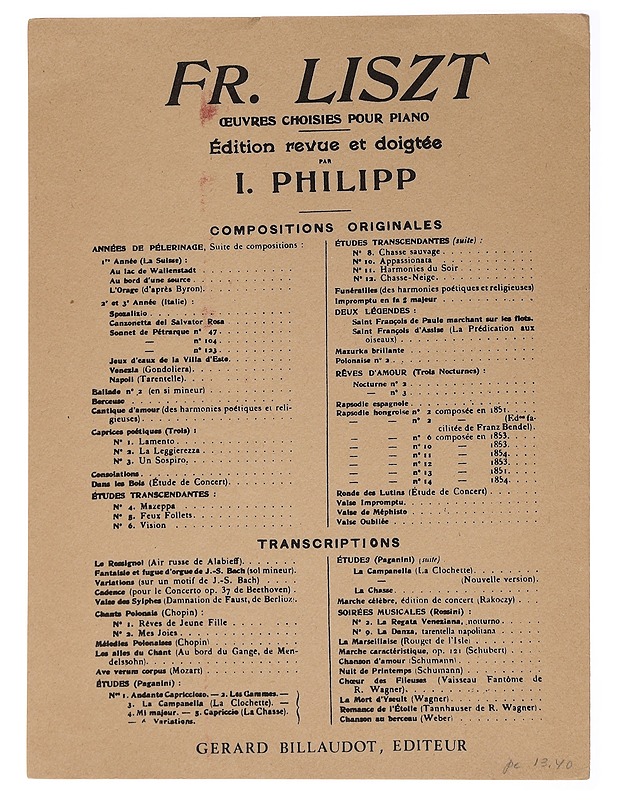 Oeuvres Choisies Pour Piano de Franz Liszt - Musiikki- ja elokuvakirjat - 10105459936 - 1