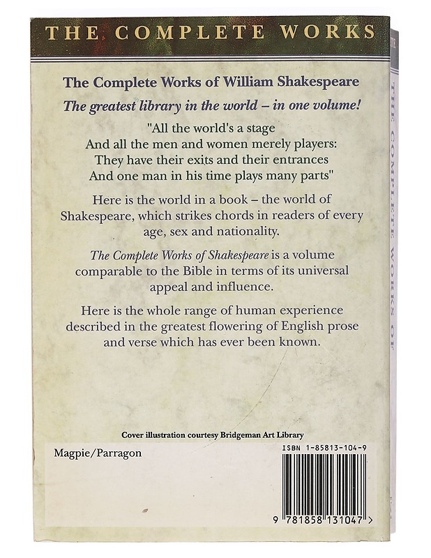 The complete works of William Shakespear - Romaanit ja novellit - 10105459959 - 1