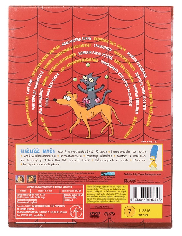 The Simpsons: The Complete Fifth Season - DVD - DVD-elokuvat - 10105459975 - 1