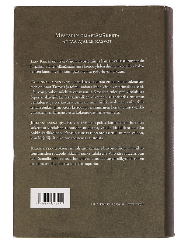 Rakkaat kanssavaeltajat - Kross, Jaan - Elämäkerrat ja muistelmat - 10105459983 - 1
