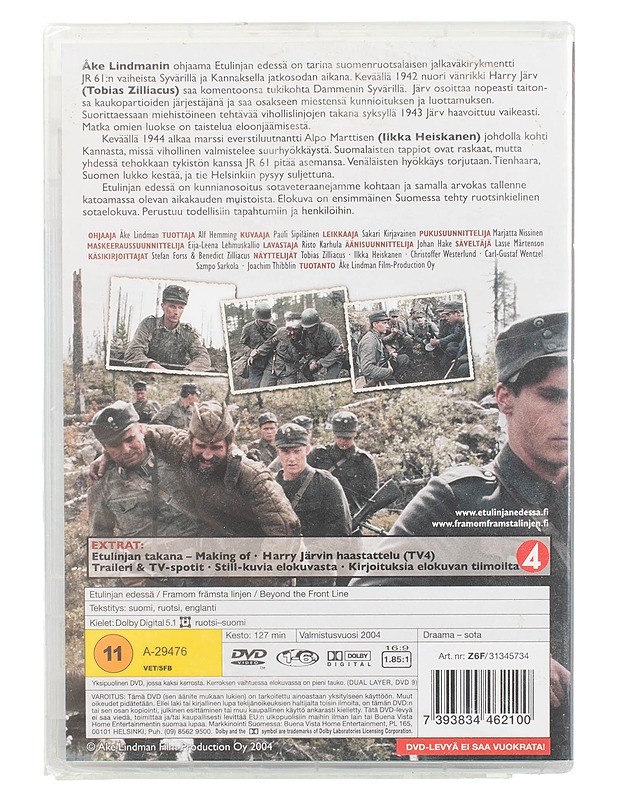 Etulinjan Edessä - DVD - DVD-elokuvat - 10105459998 - 1