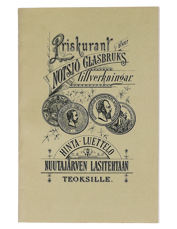 Priskurant öfver Notsjö Glasbruks Tillverkningar: Hinnasto Nuutajärven lasitehtaan tuotteille - Nuutajärven lasitehdas - Harrastekirjat - 10105460000 - 0