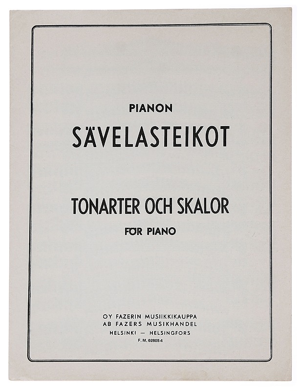 Pianon sävelasteikot - Musiikki- ja elokuvakirjat - 10105460034 - 0