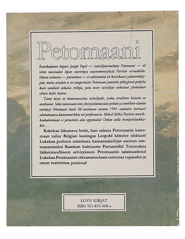 Petomaani : elämä ja työt, eli tuulen viemää - Nohain, Jean - Tietokirjat ja oppaat - 10105460067 - 1