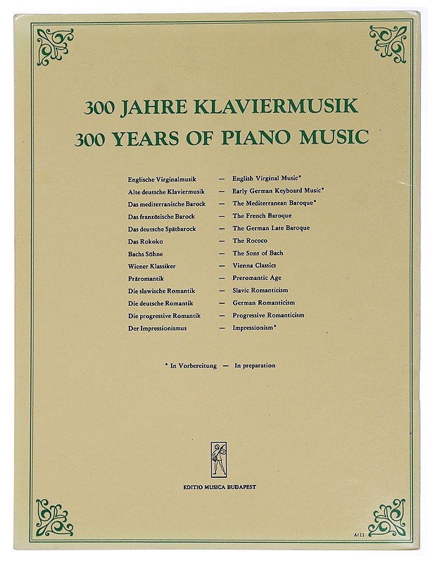 300 years of piano music - Musiikki- ja elokuvakirjat - 10105460081 - 1