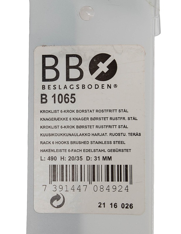 BESLAGSBODEN B 1065 kuusikoukkunaulakko - Muut sisustustavarat - 10105460127 - 1