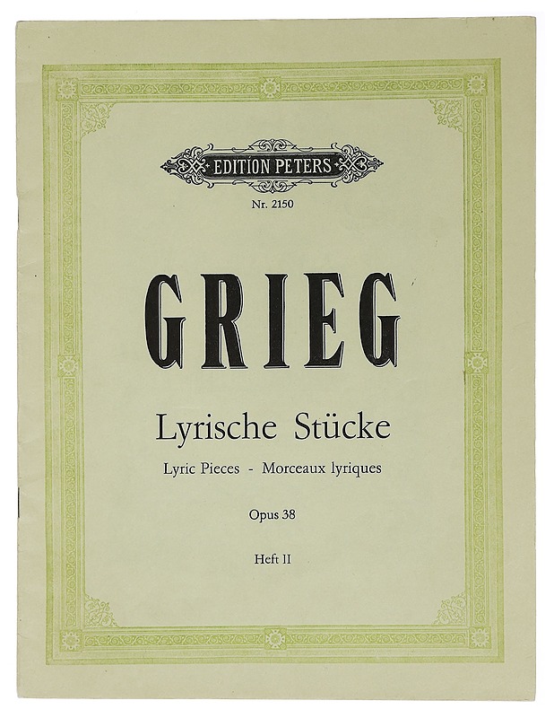 Grieg Lyrische Stucke  Opus 38 - Musiikki- ja elokuvakirjat - 10105460160 - 0