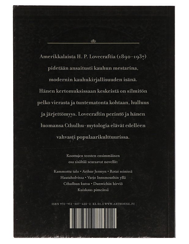 Kuiskaus pimeässä ja muita kertomuksia, kootut teokset 1 - Lovecraft, H. P. - Romaanit ja novellit - 10105460171 - 1