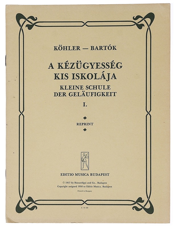 A Kezugyesseg Kis Iskolaja kleine schule der geläufigkeit 1 - Köhler - Musiikki- ja elokuvakirjat - 10105460203 - 0