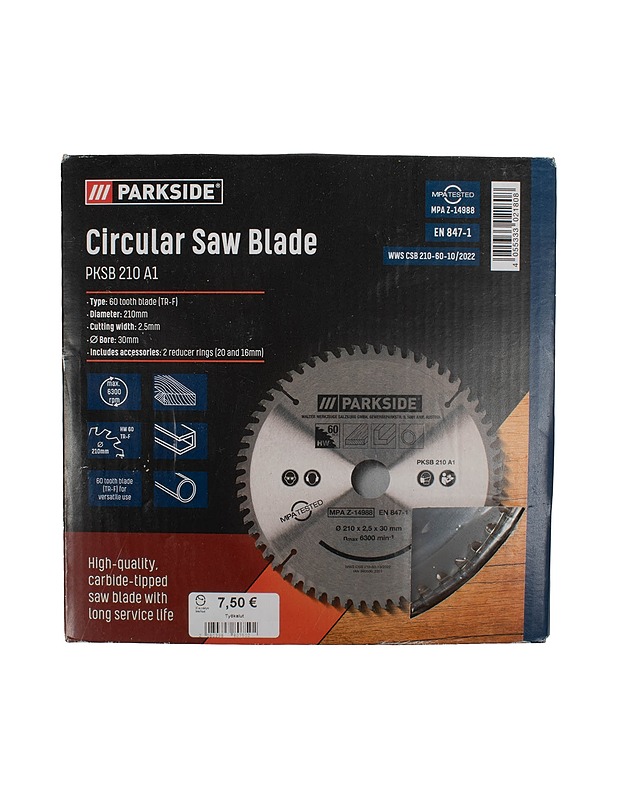 PARKSIDE PKSB 210 A1 pyörösahanterä - Muut urheiluvälineet ja vapaa-aika - 10105460245 - 0