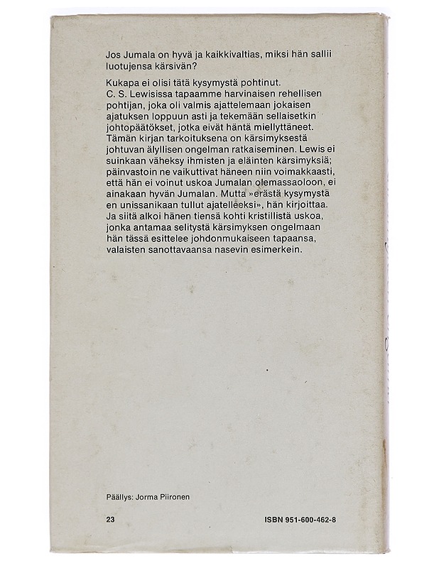 Kärsimyksen ongelma - Lewis, C. S. - Tietokirjat ja oppaat - 10105460242 - 1