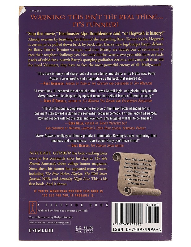 Barry Trotter and the unauthorized parody - Gerber, Michael - Romaanit ja novellit - 10105460243 - 1