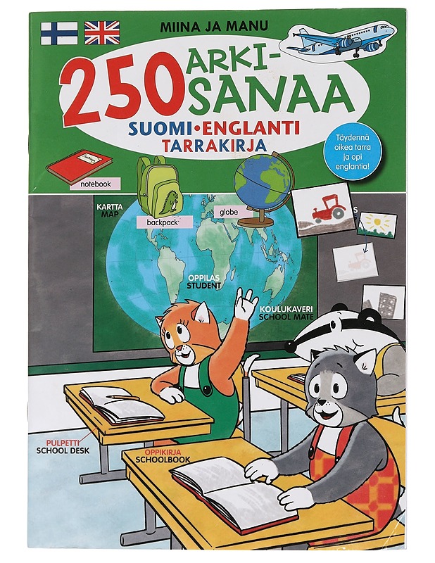 Miina ja Manu : 250 arkisanaa : suomi-englanti tarrakirja - Lahtinen, Heli - Lastenkirjat - 10105460273 - 0