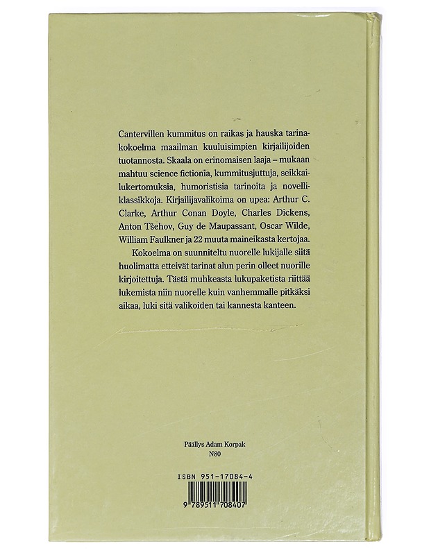 Cantervillen kummitus : maailman parhaita tarinoita - toimittanut Kerttu Manninen - Romaanit ja novellit - 10105460432 - 1