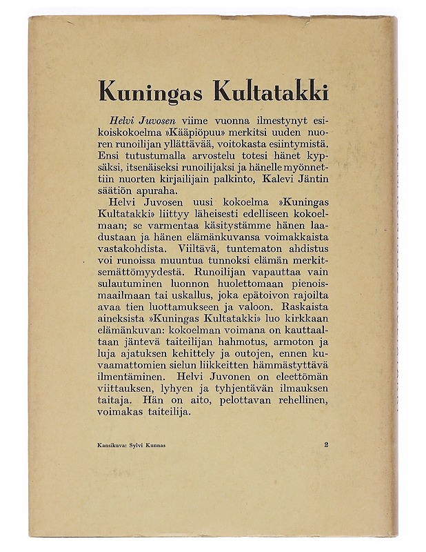 Kuningas Kultatakki - Juvonen, Helvi - Runot ja näytelmät - 10105460430 - 1