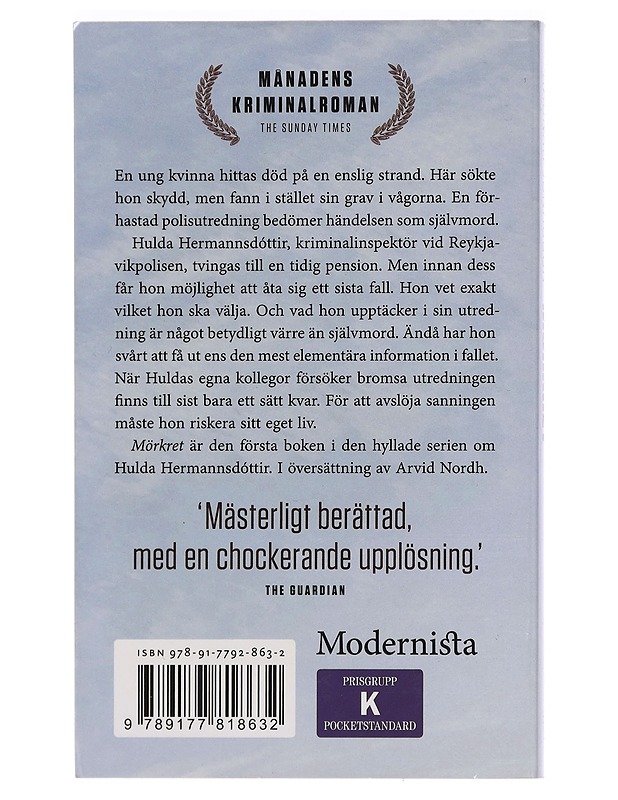 Mörkret - Ragnar Jónasson - Jännitys ja dekkarit - 10105460456 - 1