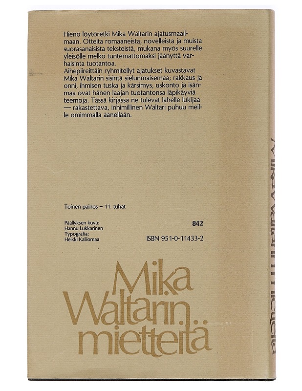 Mika Waltarin mietteitä - Waltari, Mika - Kaunokirjallisuus - 10105460464 - 1