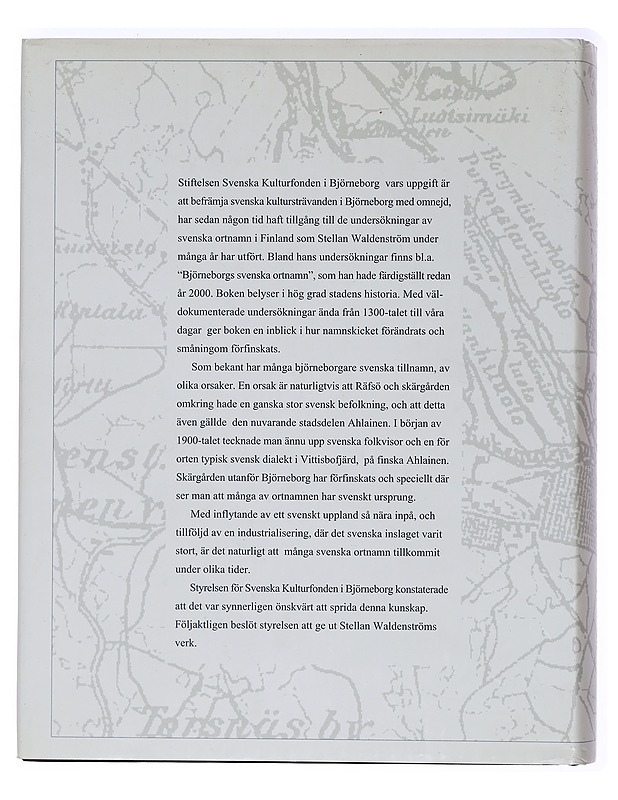 Björneborgs svenska ortnamn - Waldenström, Stellan - Historiakirjat - 10105460475 - 1
