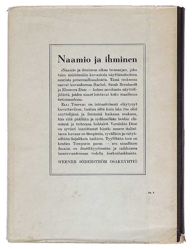 Naamio ja Ihminen - Rachel . Bernhardt . Duse 68 kuvaa - Kaunokirjallisuus - 10105460521 - 1