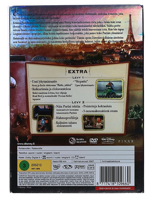 Disney-Pixar Rottatouille - DVD - DVD-elokuvat - 10105460555 - 1