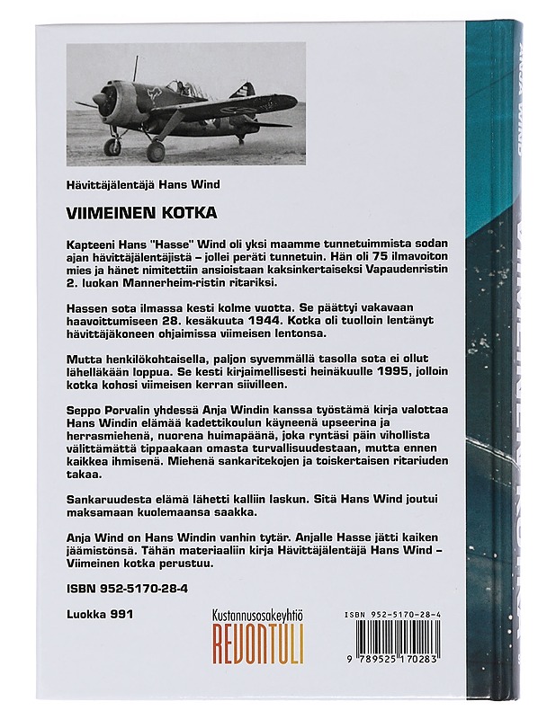 Viimeinen kotka : hävittäjälentäjä Hans Wind - Porvali, Seppo - Elämäkerrat ja muistelmat - 10105460572 - 1