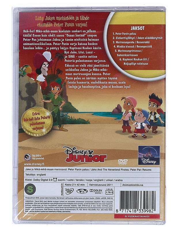 Jake ja Mikä-mikä-maan merirosvot: Peter Panin paluu - DVD - DVD-elokuvat - 10105460661 - 1