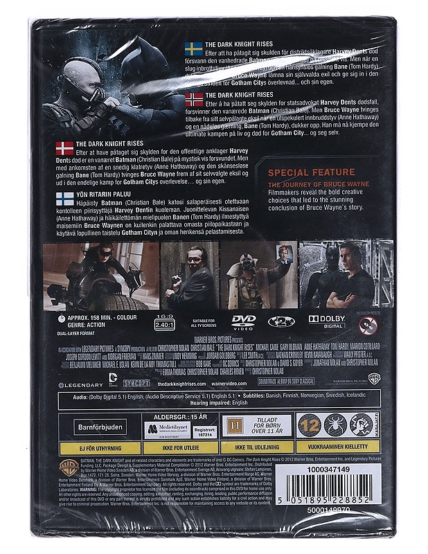 The Dark Knight Rises - DVD - DVD-elokuvat - 10105460666 - 1