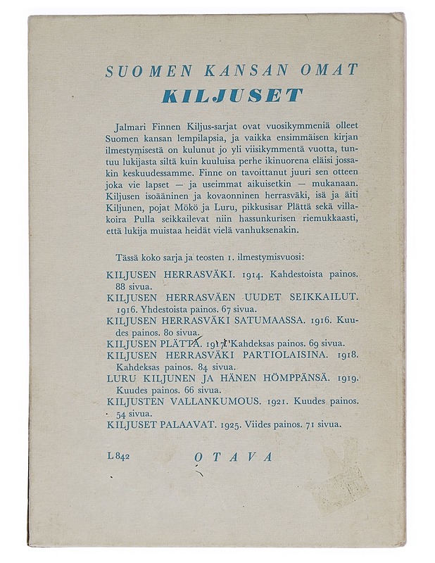 Kiljusen herrasväki partiolaisina - Jalmari Finne - Lastenkirjat - 10105460758 - 1