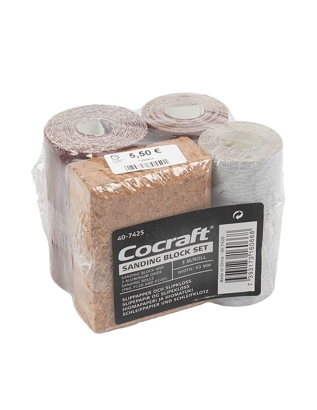 Cocraft hiomapala setti hiomapapereilla - Rakennustarvikkeet - 10105460768 - 0