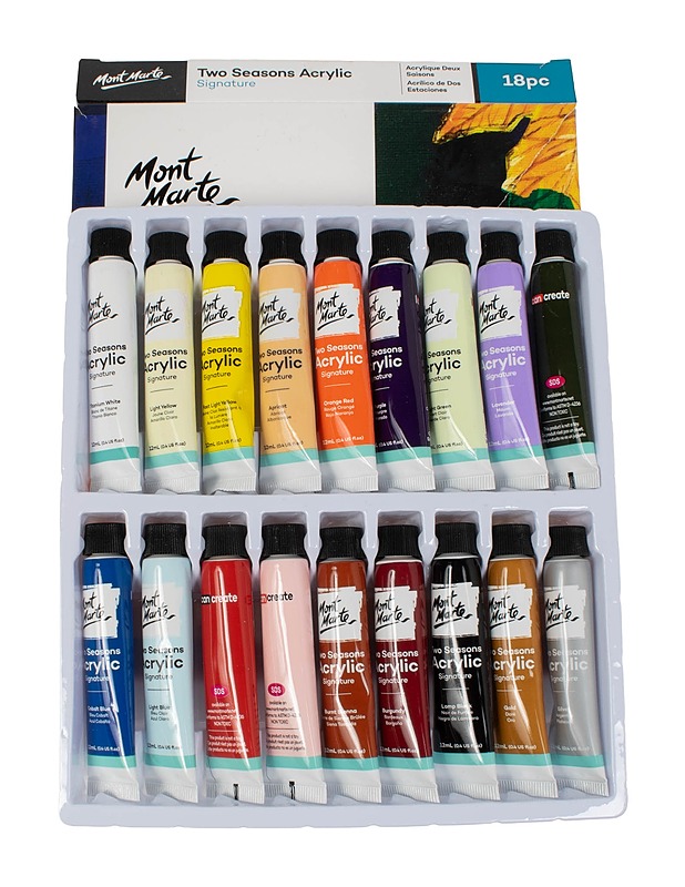 MONT MARTE Two Seasons akryylivärit, 18 kpl - Askartelu - 10105460918 - 0