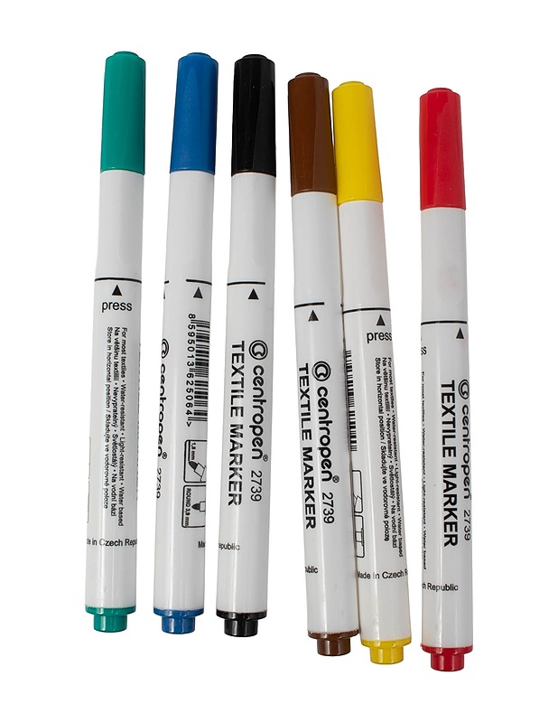 CENTROPEN tekstiilitussit, 6 kpl - Käsityö - 10105460956 - 1