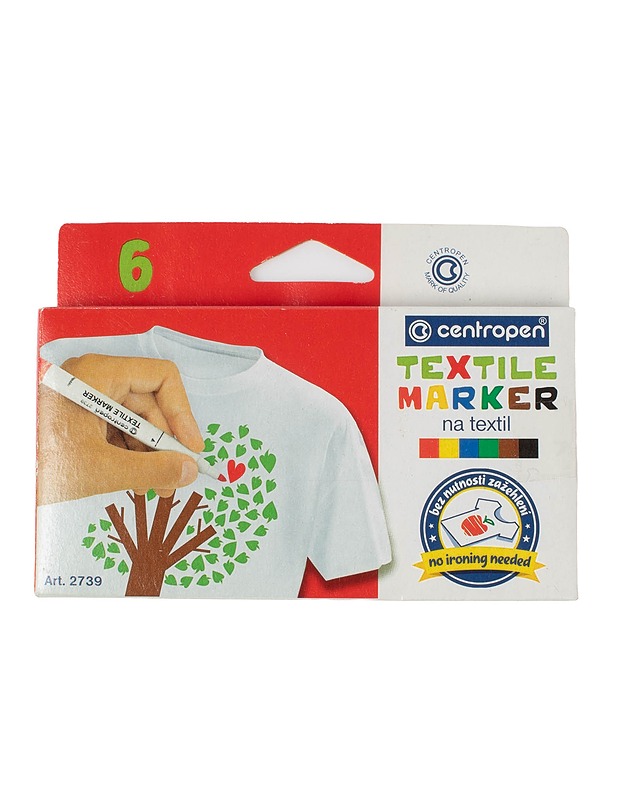 CENTROPEN tekstiilitussit, 6 kpl - Käsityö - 10105460956 - 0