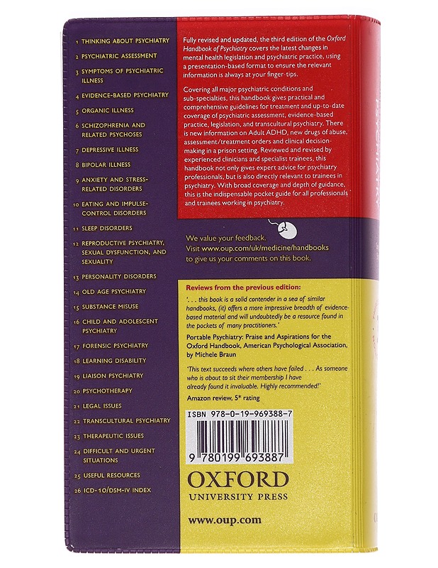 Oxford handbook of psychiatry - Semple, David - Tietokirjat ja oppaat - 10105461058 - 1