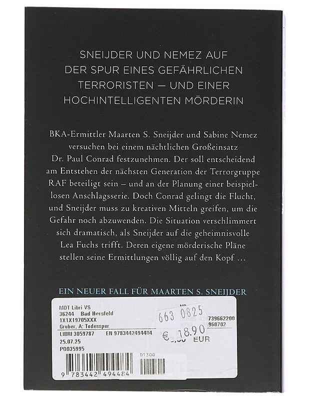 Todes spur - Gruber, Andreas - Romaanit ja novellit - 10105461108 - 1