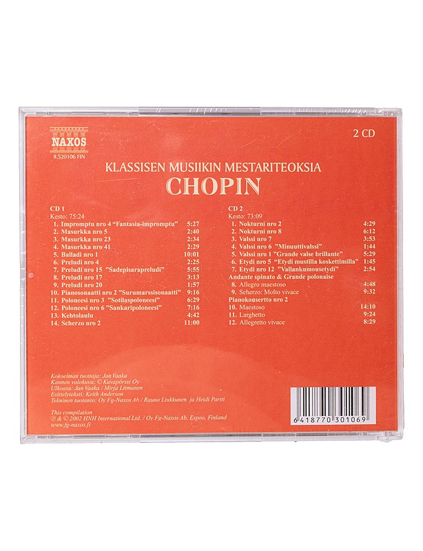 Klassisen musiikin mestariteoksia 2: Chopin - CD - CD-levyt - 10105461136 - 1